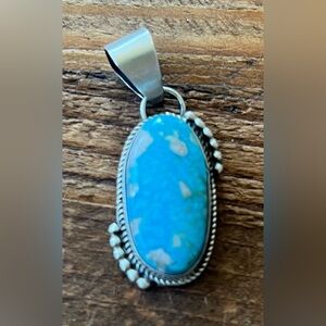 Stunning Susan Cooke Turquoise & Sterling Pendant